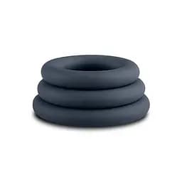 Набір ерекційних кілець Boners 3-Piece Cock Ring Set 3 шт. сірий - мініатюра 3