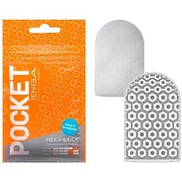 Мастурбатор Tenga Pocket Hexa-Brick белый