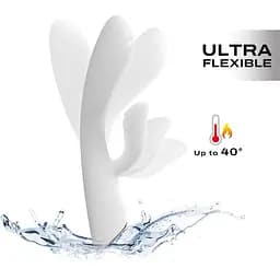 Вібратор-кролик з підігрівом Dorcel Flexi Rabbit White гнучкий ствол - мініатюра 2
