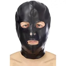 Капюшон для БДСМ с открытыми глазами и ртом Fetish Tentation Open mouth and eyes BDSM hood