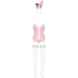 Еротичний костюм зайчика Obsessive Bunny suit 4 pcs costume pink S/M - мініатюра 5