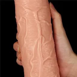 Реалістичний фалоімітатор LoveToy King-Sized 28 см тілесний - мініатюра 4