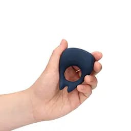 Віброкільце Loveline Pointed Vibrating Cock Ring 8 см синій - мініатюра 7