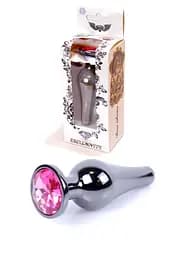 Анальна пробка B - Series HeavyFun Jawellery Dark Silver, рожева Boss Series 64-00053 103406