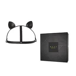 Маска кішечки Bijoux Indiscrets MAZE - Cat Ears Headpiece Black, екошкіра Bijoux Indiscrets B0260; SO2684 95182