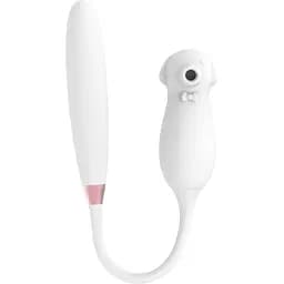 Вакуумный стимулятор клитора с вибрацией B - Series Lyla Elva Dual Purpose белый