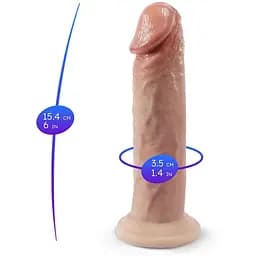 Фалоімітатор SilexD Robby Premium Real Skin Flesh (MODEL 2 Size 6in) - мініатюра 5