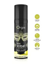 Рідкий вібратор Orgie Dual Vibe! Liquid Vibrator Lemon Gin and Tonic 15 мл - мініатюра 2