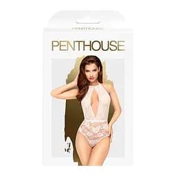 Боді з глибоким декольте та високими трусиками Penthouse - Toxic Powder Black M/L - мініатюра 3