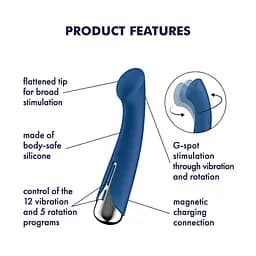 Вібратор з ротацією Satisfyer Spinning G-Spot 1 Blue Satisfyer SX0556 99345 - мініатюра 4