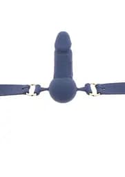 Кляп у вигляді фалоса Silicone Penis Ball Gag Blue SCALA 30-17359-X-BLUE 100290 - мініатюра 3