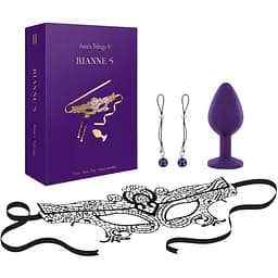Романтичний подарунковий набір Rianne S Ana's Trilogy Set II: пробка 2.7 см, ласо для сосків, маска