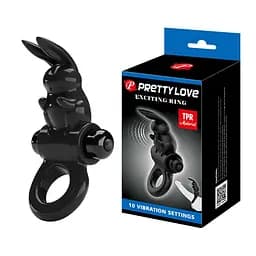 Ерекційне кільце Pretty Love Exciting Ring, чорне PRETTY LOVE BI-210245 103654 - мініатюра 2