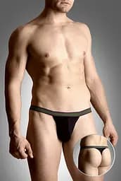 Чоловічі стрінги чорні SoftLine Mens Thongs 4496 - мініатюра 1