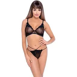 Комплект білизни Cottelli Lingerie Bra and Rio L чорний