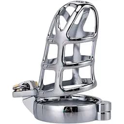 Пояс вірності сучасний Grid Penis сріблястий K000186