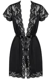 Пеньюар Obsessive 810-PEI-1 peignoir (Чорний, L/XL) Obsessive 80082 96796 - мініатюра 5