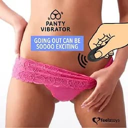 Вібратор у трусики FeelzToys Panty Vibrator Pink з пультом ДУ FeelzToys SO3849 91121 - мініатюра 4