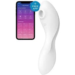Вакуумний смарт-стимулятор із вібрацією Satisfyer Curvy Trinity 5+ Білий - мініатюра 2