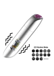 Міні-вібратор B - Series Magic Powerful Bullet, 10 см (сріблястий) - мініатюра 3
