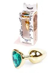 Анальна пробка Jawellery Gold Heart PLUG Green Boss Series 64-00042 98262