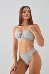 Комплект топ+труси для жінок 2208 75B Сірий (2000990768810A)