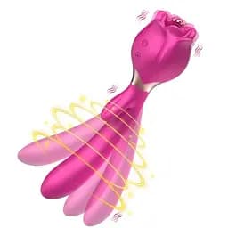 Вібратор I’MCUM Rose Twist з вібрацією, обертанням та насадками (IM-ZDB211)