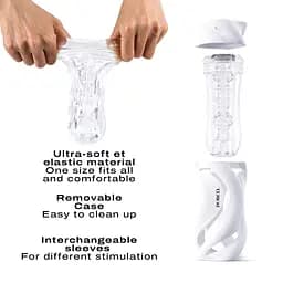 Мастурбатор Dorcel Deep Blow White, подвійне використання - мініатюра 4