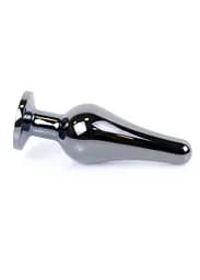 Анальна пробка - Jewellery Dark Silver BUTT PLUG- Black - мініатюра 7