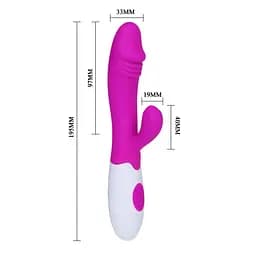 Силіконовий вібратор Pretty Love Snappy Vibrator Purple Baile BI-014173 24803 - мініатюра 4