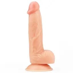 Фалоімітатор реалістичний LoveToy The Ultra Soft Dude 20 см тілесний - мініатюра 9