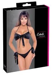 Комплект Cottelli Lingerie Bra and Briefs S/M чорний - мініатюра 7