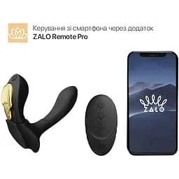 Смарт-вібратор в трусики Zalo AYA Obsidian Black насадка та пульт ДК - мініатюра 2