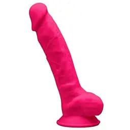 Фалоімітатор Silexd Premium Silicone Dildo Model 1 Size 7 18.8 см рожевий