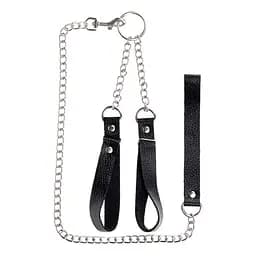 Наручники з повідцем Gentle Hold Black - мініатюра 2
