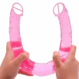 Фаллоимитатор двойной гибкий реалистичный "Double Dong" 31,5 см Розовый