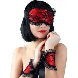 Мереживна маска на очі Art of Sex Mask and Handcuffs з наручниками