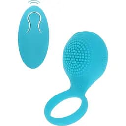 Віброкільце Toy Joy Happiness Tickle Brush C-Ring 8.2 см блакитний