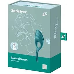 Ерекційне віброкільце-ласо Satisfyer Swordsman Green - мініатюра 4