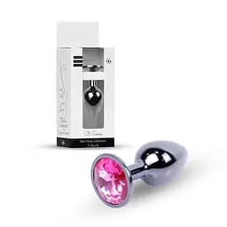 Анальна пробка - Jewellery Dark Silver Plug Pink - мініатюра 11
