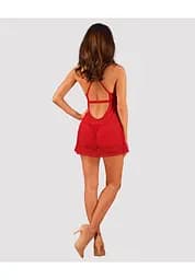 Сексуальний комплект Obsessive Lacelove babydoll thong XL/2XL червоний - мініатюра 6