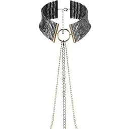 Намисто-комір Bijoux Indiscrets Desir Metallique Collar - Black - мініатюра 2
