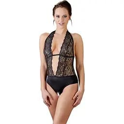Боді Cottelli Collection Lingerie Crotchless M чорний