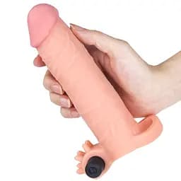 Насадка на пеніс Lovetoy Pleasure X-Tender 17.5 см тілесний - мініатюра 4