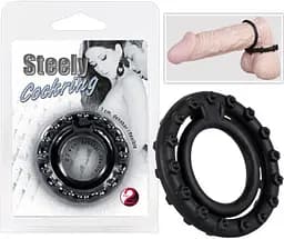 Подвійне ерекційне кільце Steely Cockring black Orion 42-05070320000 20808