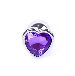 Анальна пробка Jewellery Silver Heart срібна - мініатюра 2
