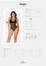 Боді Obsessive Medilla M/L чорний - мініатюра 7