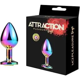 Металлическая анальная пробка Mai Attraction Toys №73 Rainbow
