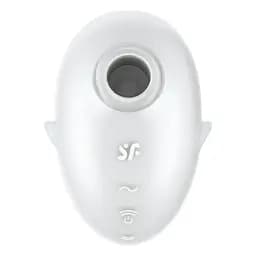 Вакуумний стимулятор клітора з вібрацією Satisfyer Cutie Ghost білий - мініатюра 2