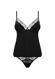 Комплект білизни Obsessive Bella Rou XL/2XL чорний - мініатюра 5